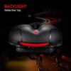Hollow Breathable Bicycle Saddle with Taillight Mountain Cushion Bicycle Big Butt Widened Soft Saddle Comfortable Seat