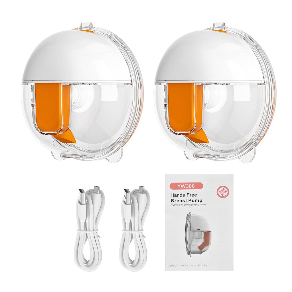 2pcs Wearable Hands Free Electric Breast Pump Portable Invisible Silent Pain Free Feeding Pump 3