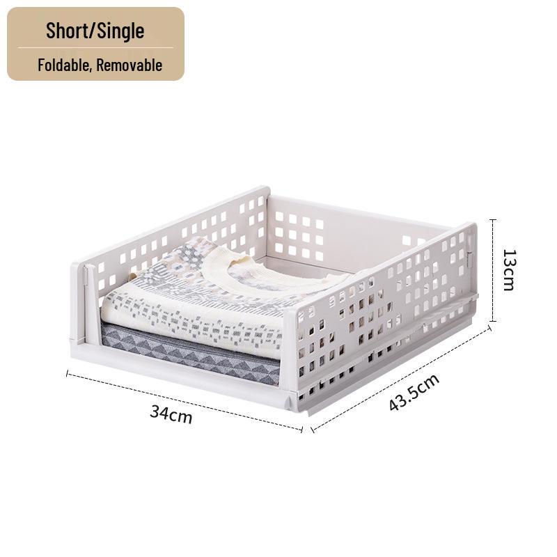 

Складной разделитель для ящиков шкафа и встроенная полка для хранения