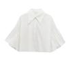 Classic Polyester Blouse With Bubble Sleeves For Women Spring Fashion