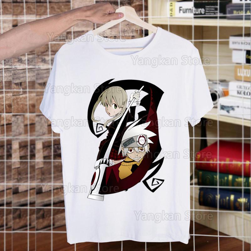 Soul Eater Anime Manga Ohkubo Shinigami Funny T Shirt Men New Casual Short Sleeve Tshirt Homme Manga Unisex T-shirt Tees
