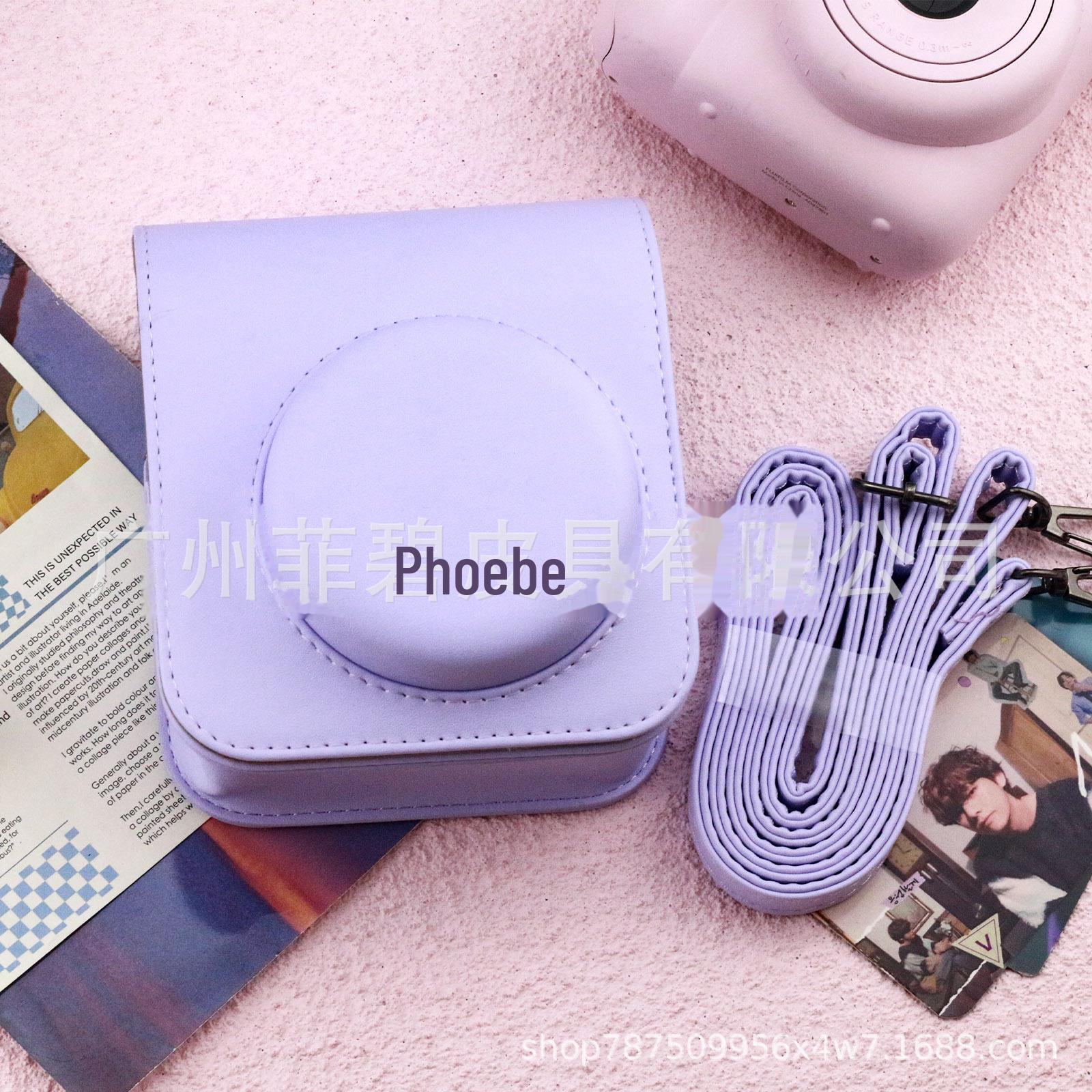 

Сумка для фотоапарата Fuji Polaroid Mini 12 однотонного кольору із задньою кишенею та магнітною застібкою