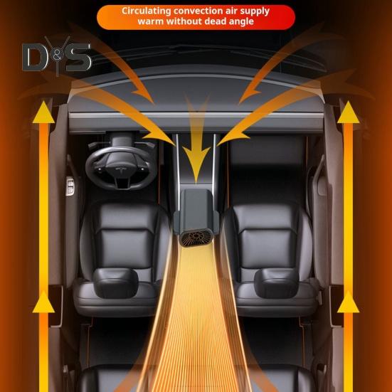 12V Car Heater Fan Portable Immediate Heat or Cool Defroster Adjustable Joints Quick Heating Car Heater for Winter Summer Driving