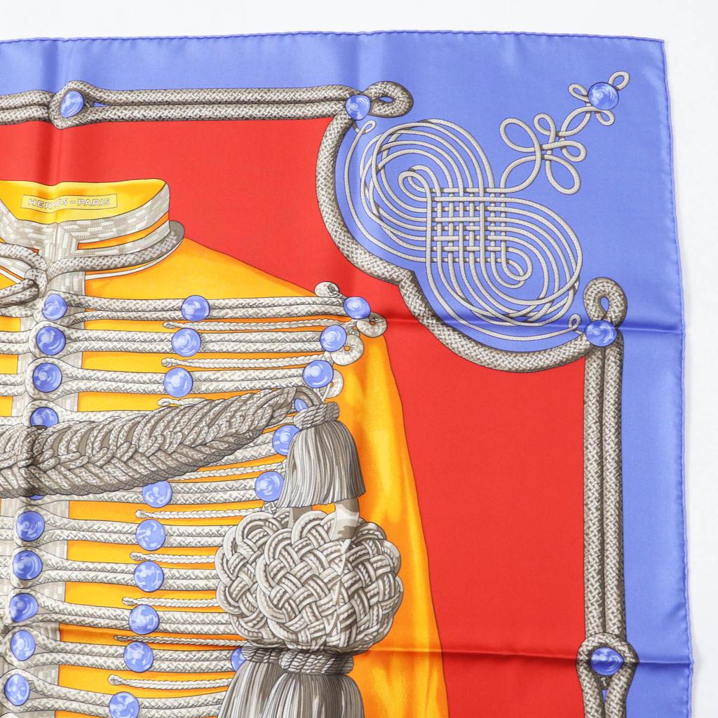 Pristine HERMES scarf Galons et Brandebourgs silk Women Used