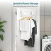 Save Space Over Door Foldable Clothes Hanging Rack Adjustable Telescopic Garment Clothes Drying Organizer for Bathroom Apartment