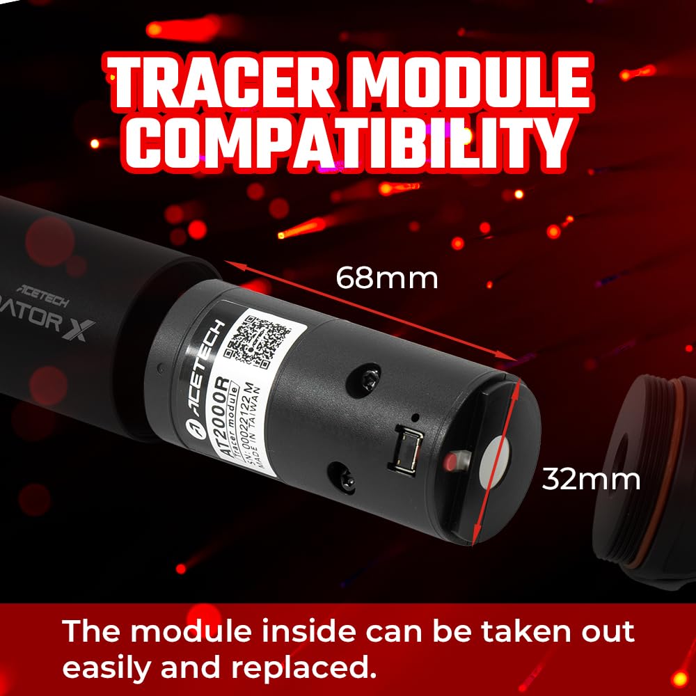 ACETECH 14mm CCW Negative Thread LED Light Effect for Predator X