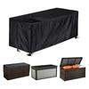 210D Waterproof Garden Storage Box Cover For Outdoor Furniture Rectangle Black Outdoor High Quality Furniture Covers