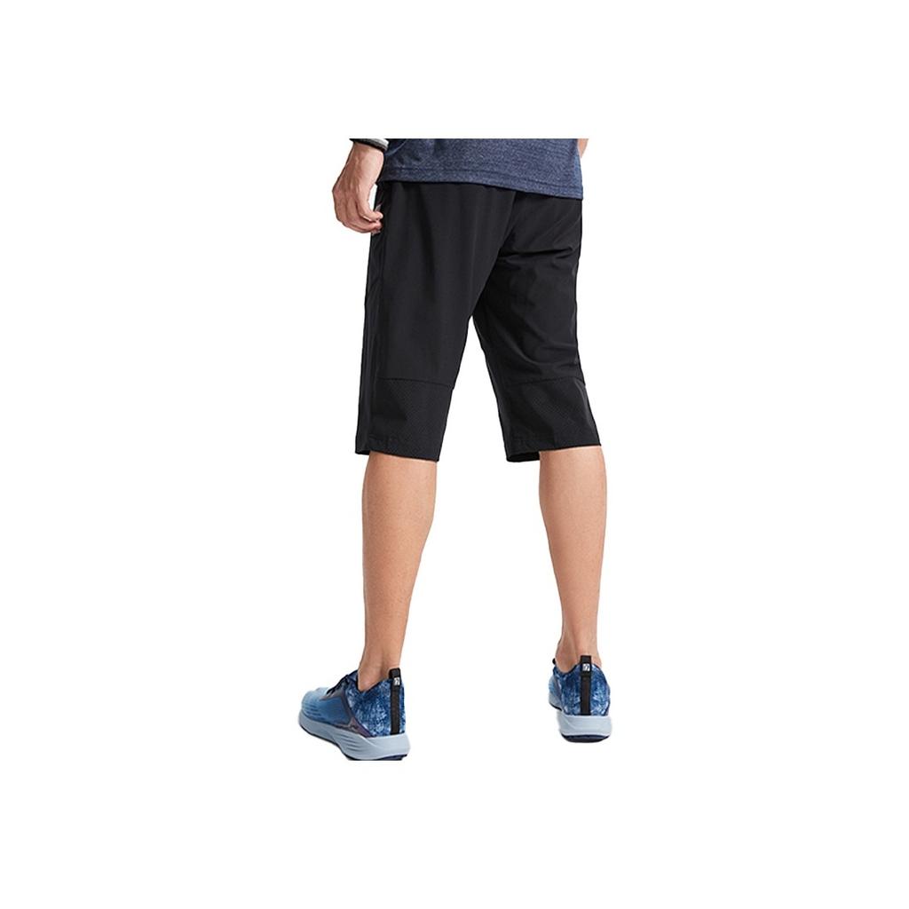 Li Ning Straight Leg Seven-Point Casual Sports Pants Men Bottoms Black AKQQ045-1