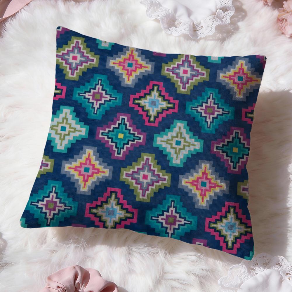 Artistic Background Patterns Cushion Cover Premium Comfort Reversible Pillow Cove Two In One Design for Any Room Car Interior