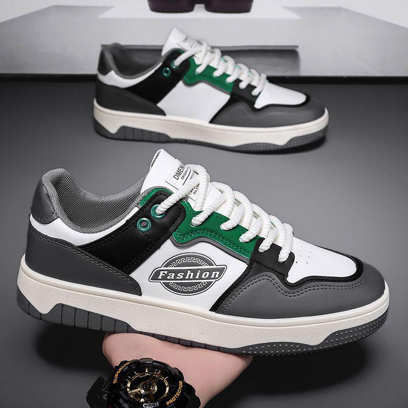 Men's Shoes Spring New Trendy Men's Versatile High End Lightweight Soft Sole Sports and Casual Small White Flat Shoes