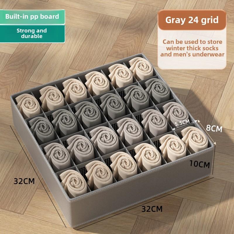 

Органайзер для нижнего белья, ящики для одежды, органайзер для шкафа, органайзер для нижнего белья, бюстгальтеров, носков, трусов, органайзер для хранения 24ge серый