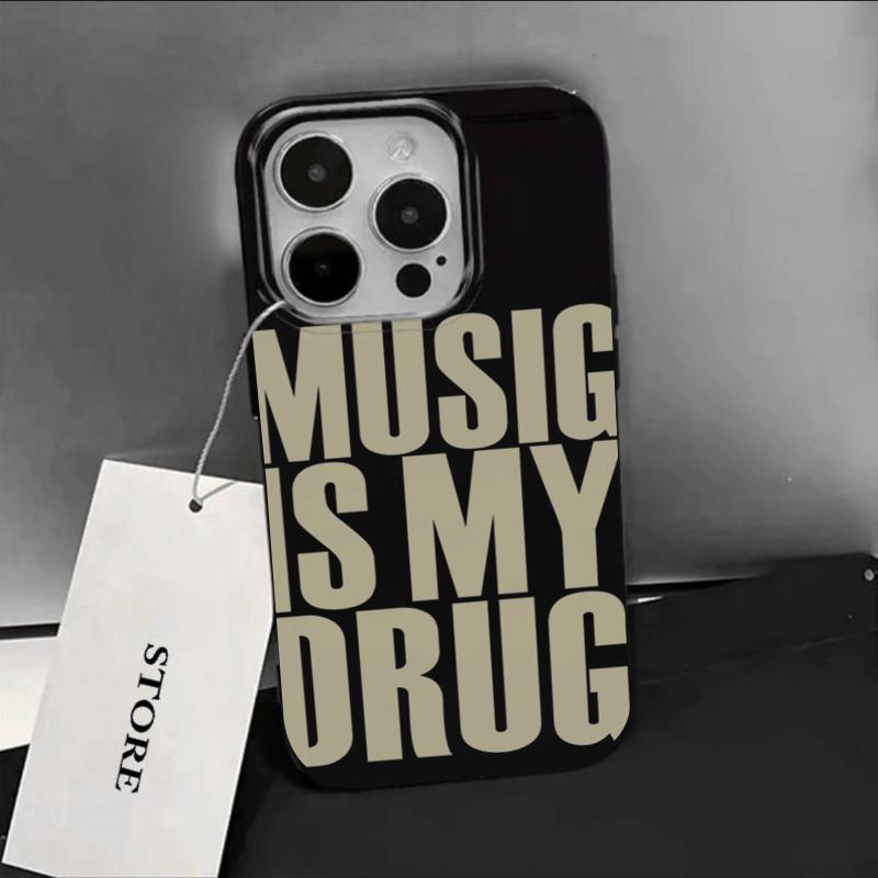 Trendy English Love Music Art Personalized Phone Case For iPhone 17 16 16E 15 14 13 12 11 Pro XS Max 7 8 Plus Creative TPU Cover