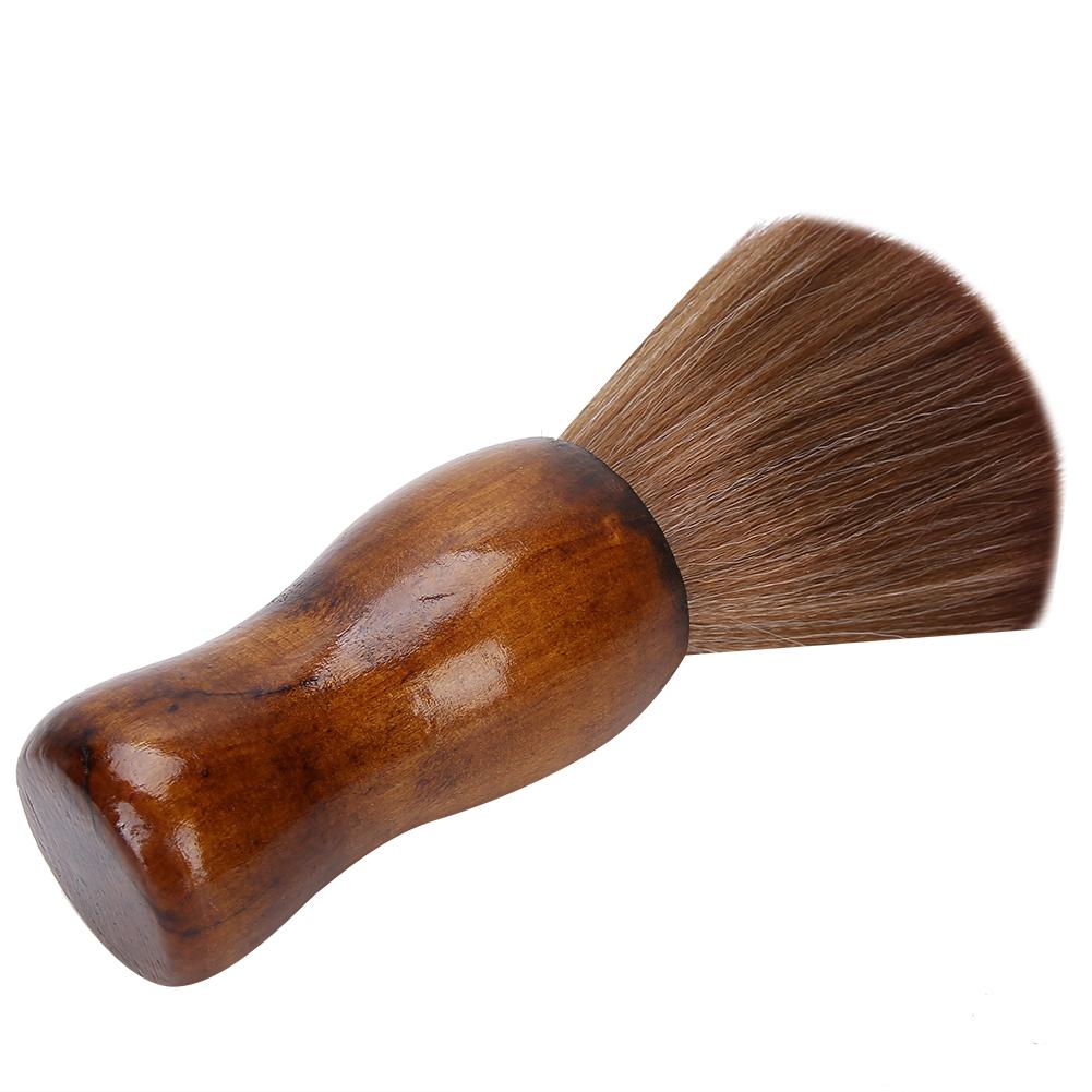 

Broken Hair Sweep Brush Wood Handle Soft Brush Hair Neck Duster Brush for Salon
