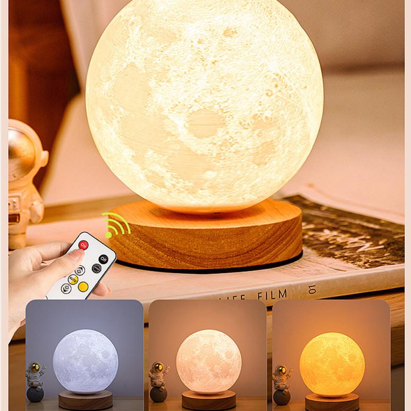 16 Farben Kreative 3D-LED-Mondnachtlampe 360° drehbares Mondnachtlicht für das Home-Office-Zimmer Touch Control Desktop-Mondlampe