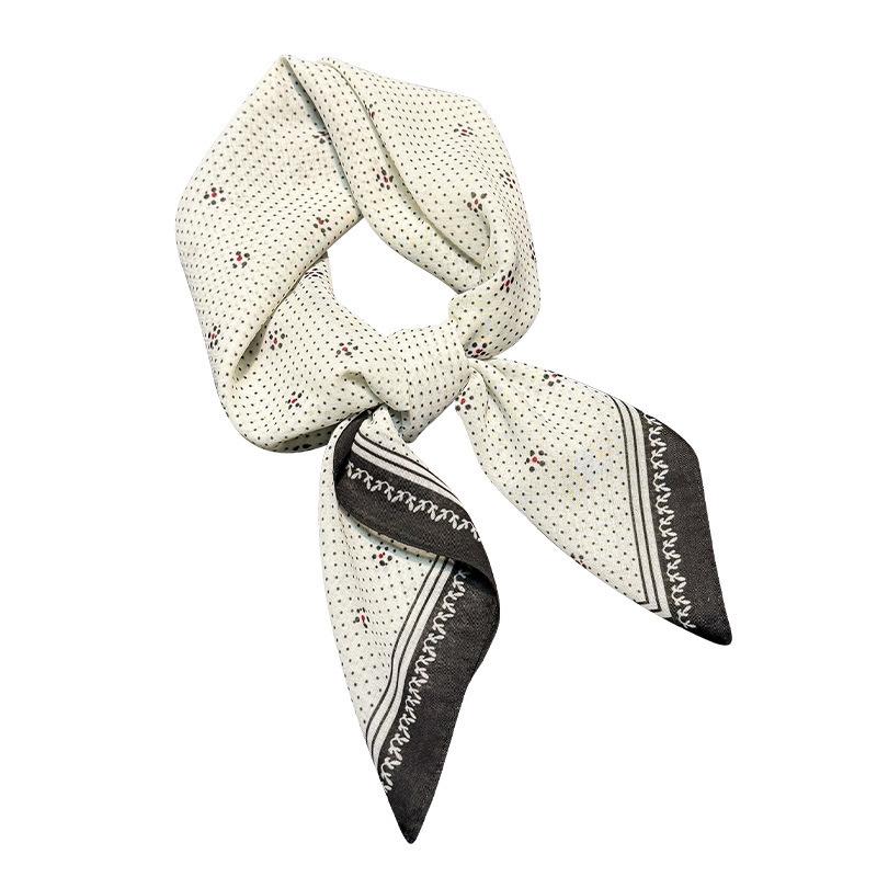 New fashion sunscreen silk scarf versatile high-end light luxury small square scarf spring and autumn, women's scarf headgear hair accessories