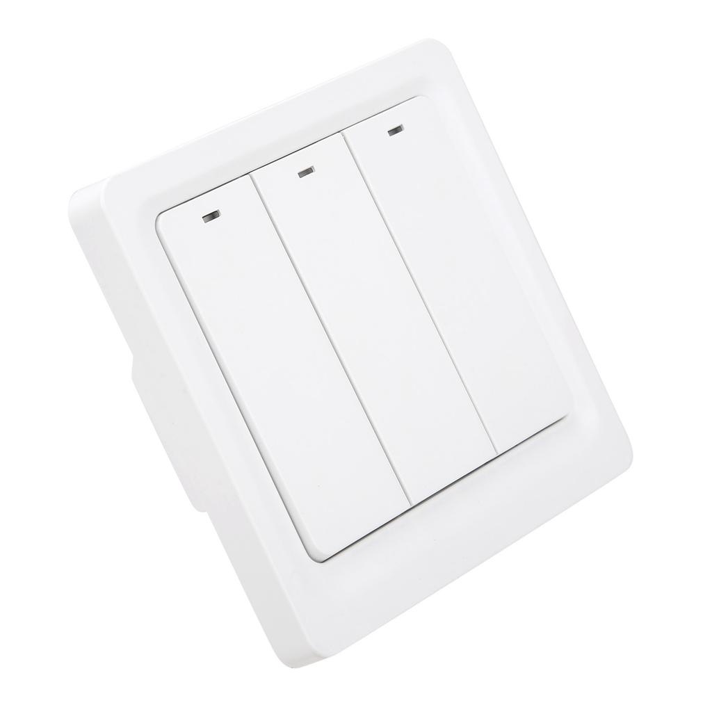 Wall Smart Light Switch Push Button Zero Fire 3 Gang 600W ABS for TUYA AC 110?240Vfor ZigBee