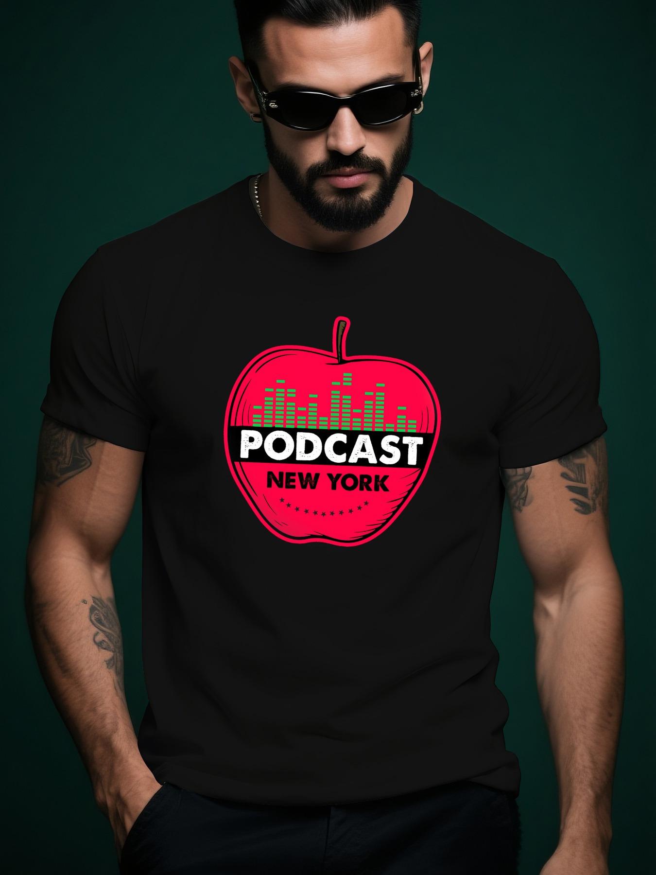 Podcast Apple Graphic Tshirt - Red Apple with NYC Skyline... XXL