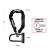 Master Lock Sold Secure Bike D Lock with Chain, Key, 220 x 75 mm