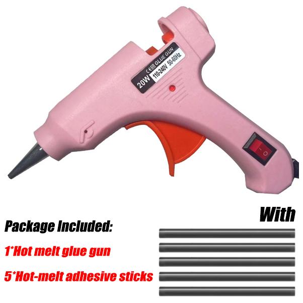 20W Hot Melt Glue Gun with 5Pcs Glue Sticks DIY Quick Repair Car Fast Heating Glue Gun for Cars Body Dent Repair Mini Glue Gun