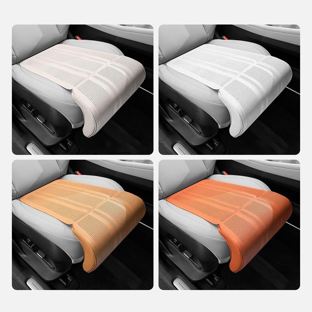 Leder Autositzbezug Atmungsaktives Sitzkissen NEU Autositz Verlängerte Fußstütze Autozubehör