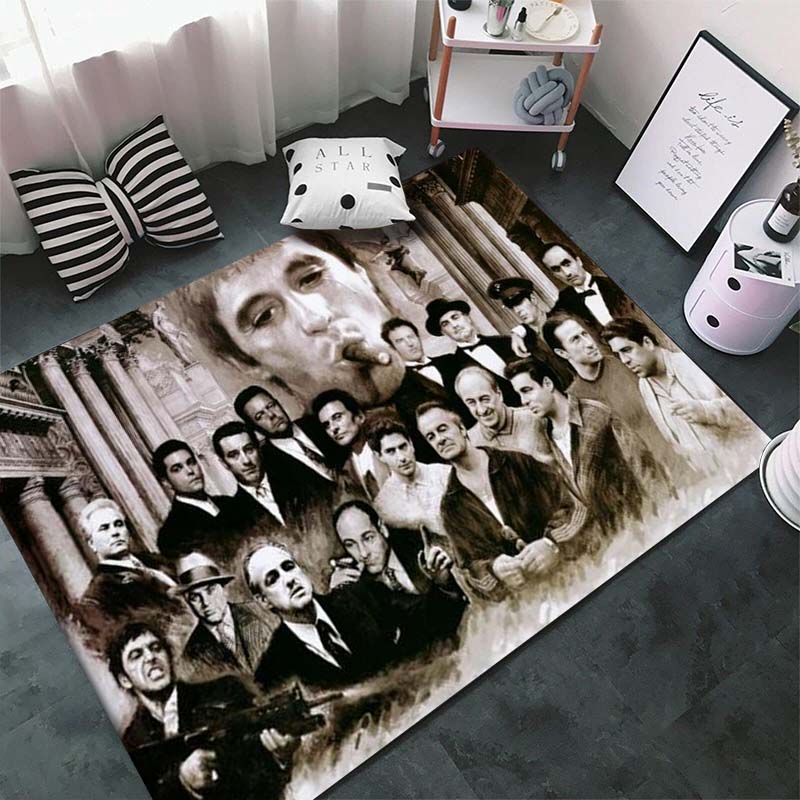 Classic The Godfather Mafia Retro Carpet Rugs for Living Rooms Bedroom Home Decor Non -slip Floor Mats Kitchen Mat Luxury Gifts