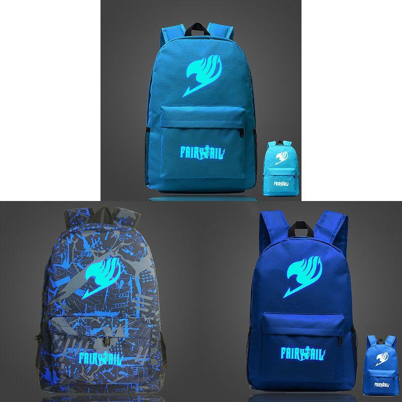 Fairy Tail Backpack Canvas School Bag With Zipper For Students Travel