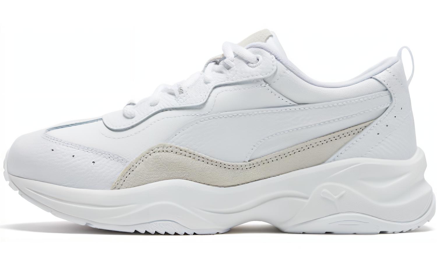 PUMA Cilia Lux  White Silver  Women s 370282-05 35.5