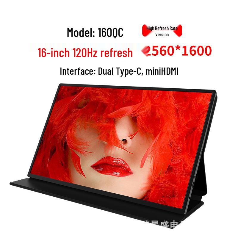 16-inch 2K Portable 144Hz Gaming Monitor with Type-C Connectivity for Laptop, Mobile, and Switch
