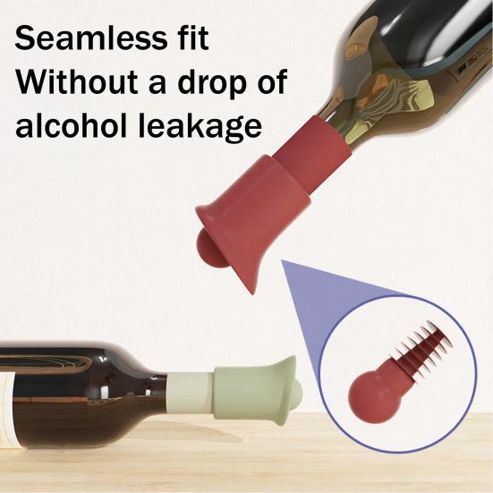 Siliconen Wijnstop Herbruikbare Wijnflesstopser Afsluiting Fleshoes voor Bier Champagne Huis Keuken Bar Gebruik