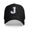 Casquettes de Baseball Personnalisées Imprimées en Jean Lettre Initiale J pour Femmes Unisexes Adultes Casquette de Plage Golf Hip Hop Casquette de Camionneur Unisex