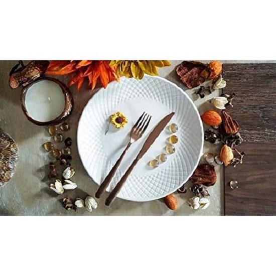 Mirror Finish Rose Gold Plated Stainless Steel Flatware Set Copper Silverware Set Rose Gold Spoon Color Cutlery Set