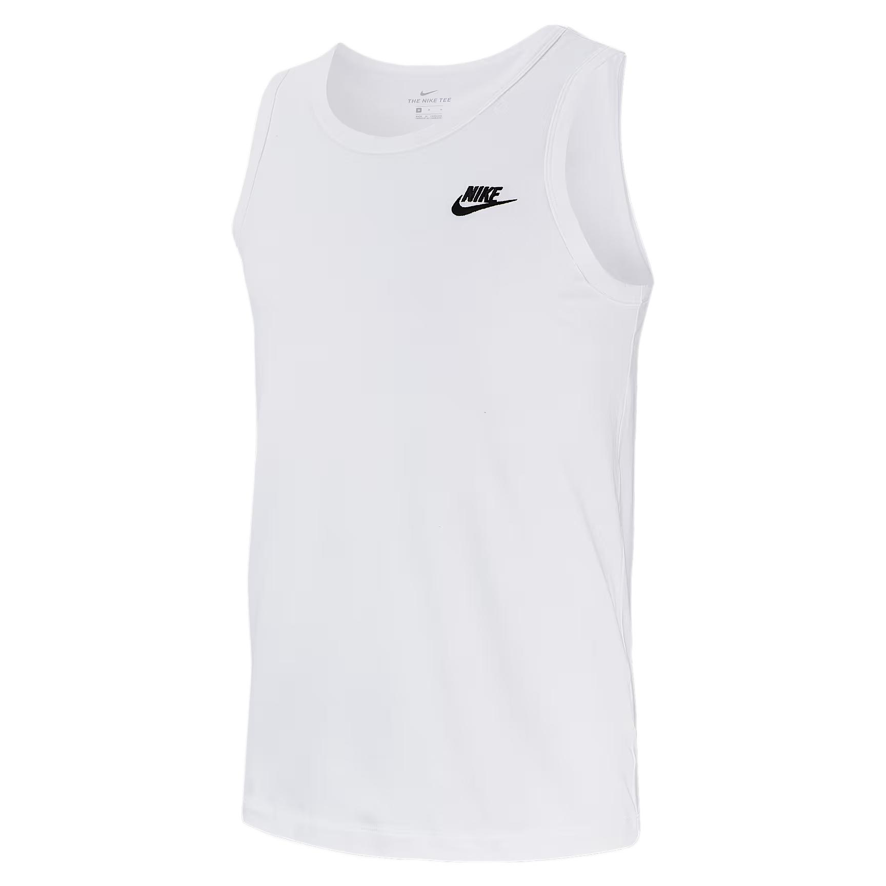 

Nike Sportswear Comfortable Fashion Trendy Simple Round Neck Vest Men Tops White BQ1261-100 L