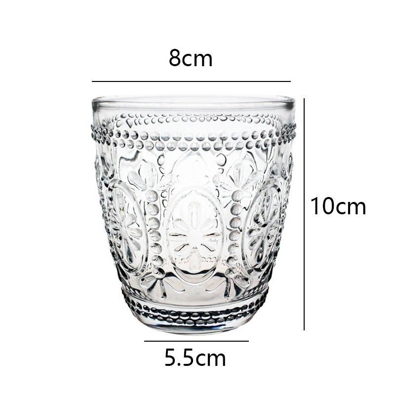

300ml/320ml Retro Relief Water Bottle Heat-resistant Drinking Glasses Party Creative Cocktail Glass Luxury Juice Beverage Cups 1pcs