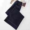 Dark Blue Women's Wide-Leg Jeans - Summer 2025 Petite Pear-Shaped Fit, Loose-Slimming Straight-Leg Pants