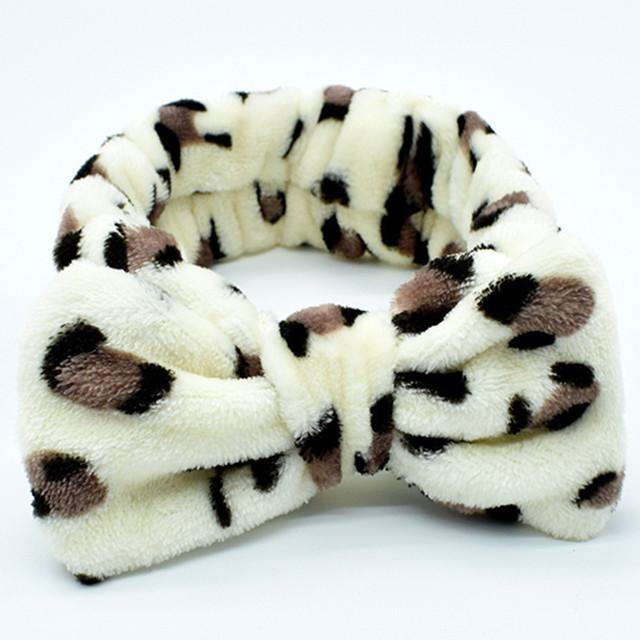 

Повязка на голову для спа с бантом для женщин и девочек, повязка на голову для макияжа на лицо, мягкий коралловый флис, повязка на голову для душа, уход за кожей лица, тюрбан, аксессуары для волос