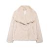 Fox fur coat women's large lapel short furry coat winter warm