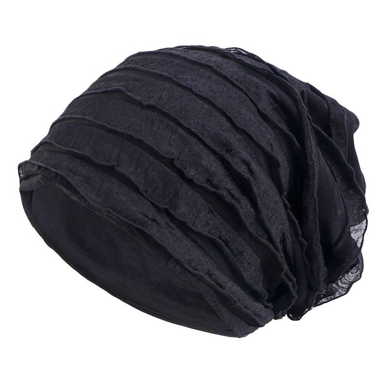 New Women Baggy Slouchy Turban Soft Knit Cow Louver Beanie Hat Elastic Lightweight Breathable Chemo Caps Casual Thin Head Wrap