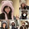 Cold-proof Knitted Woolen Hat Bear Ear Ear Protection Cap Fashion Beanies Cap  Outdoor