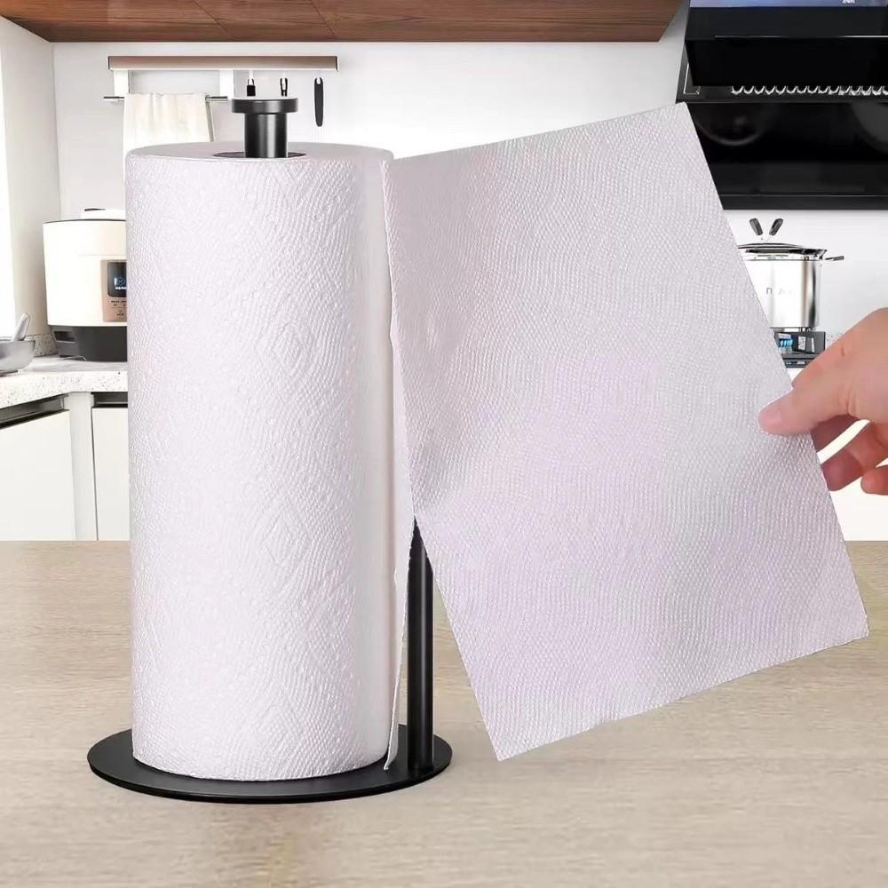 Non-slip Paper Towel Holder Weighted Base Roll Organizer Kitchen Roll Dispenser  Kitchen Countertop