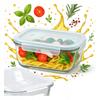 1040ml Glass Container Lunchbox for Food Airtight for School, Work