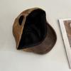 Retro Old Forward Hat Fashion Beret Autumn and Winter Avant-garde Corduroy Thermal Cap