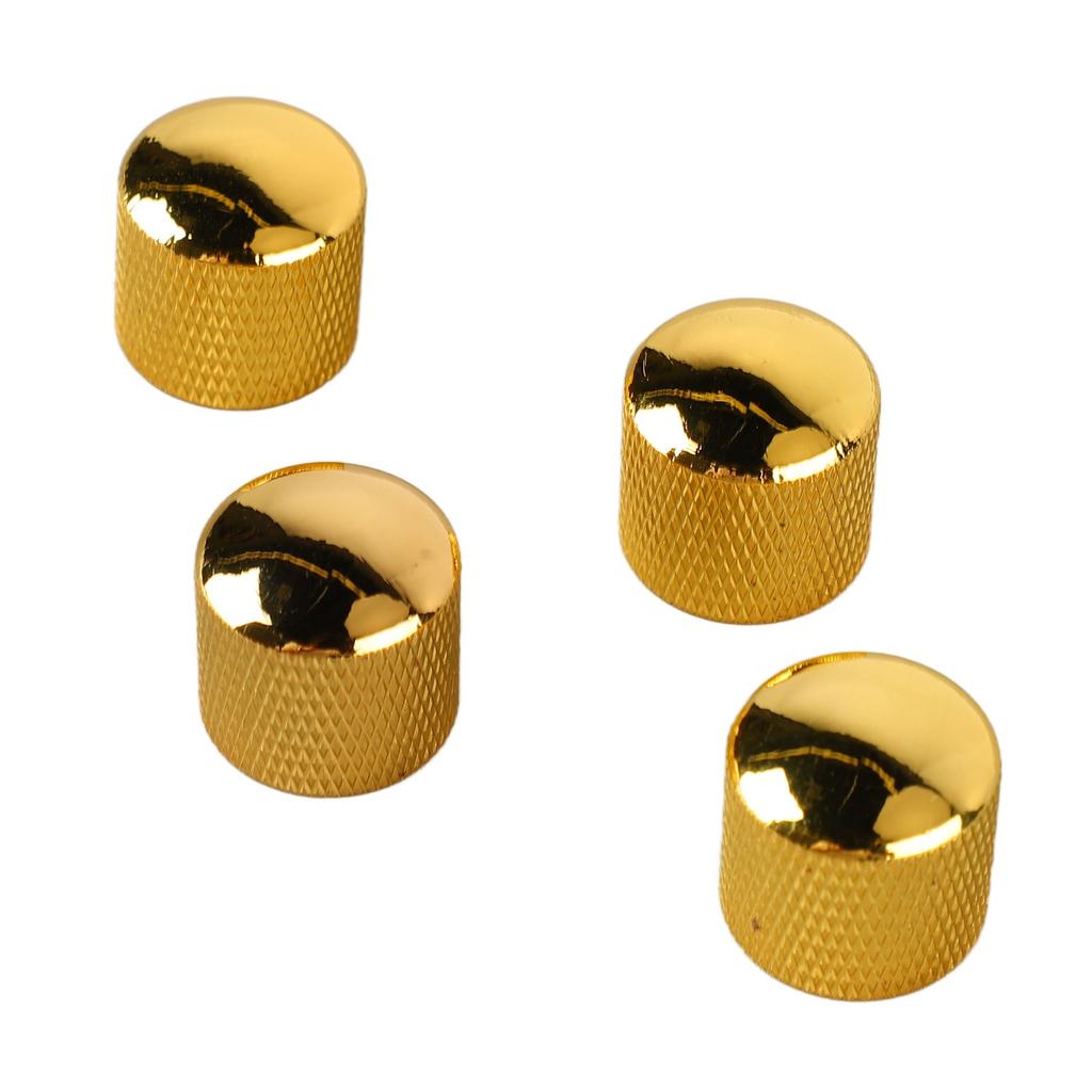 4 Pezzi Manopola per Chitarra Metallo Volume Tono Cupola Manopola di Controllo Set di Accessori per Strumenti Musicali GD103 Oro