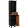 VidaXL Armoire de Salle de Bain, Colonne de Toilette avec Tiroir et Compartiment, Meuble de Rangement Intérieur, Bois Massif 352000