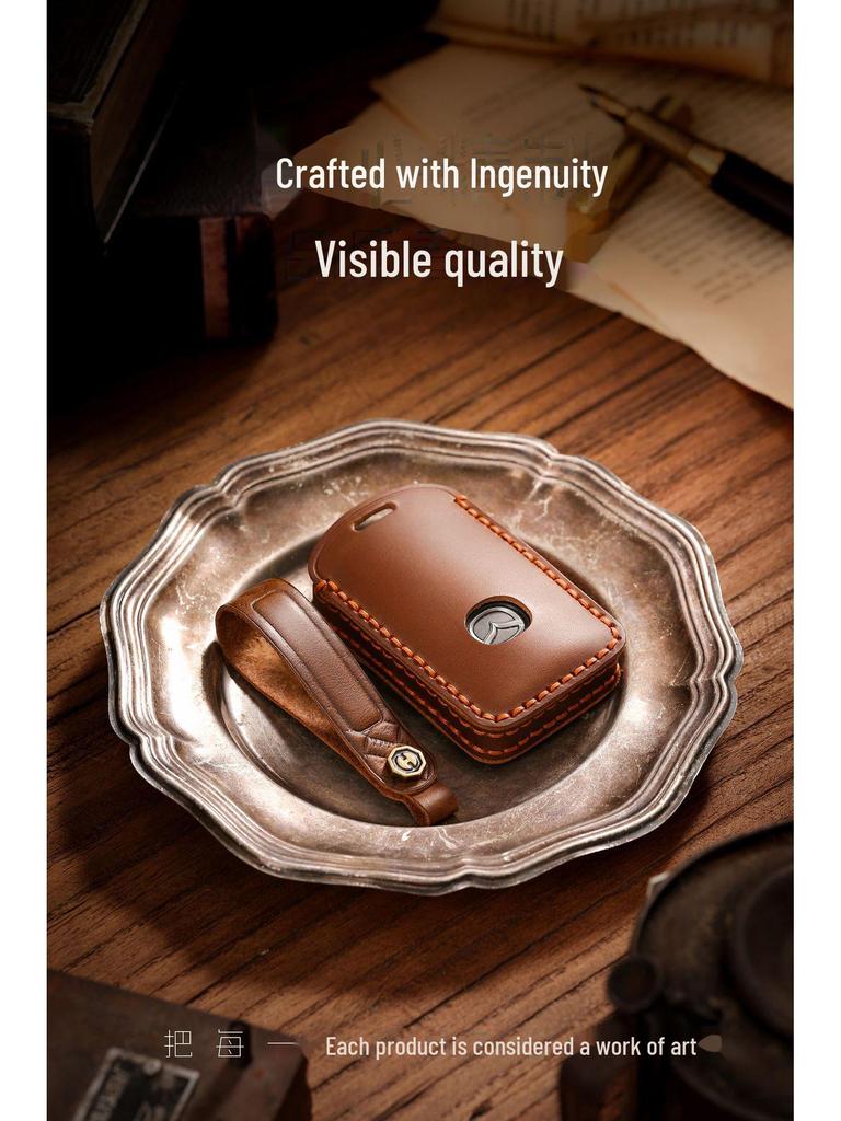 Mazda 3, CX4, Atez Lederschlüsselhülle - Hochwertige Autohülle für Herren