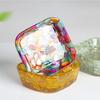 Resin Geometric Dismagnetization Bowl With Natural Crystal Fill For Modern Living Room Decor