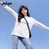 MJ STYLE Women's Pure Cotton Long Sleeve Round Neck T-Shirt