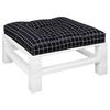 Black Checkered Pallet Cushion 80 X 80 X 12 Cm Fabric