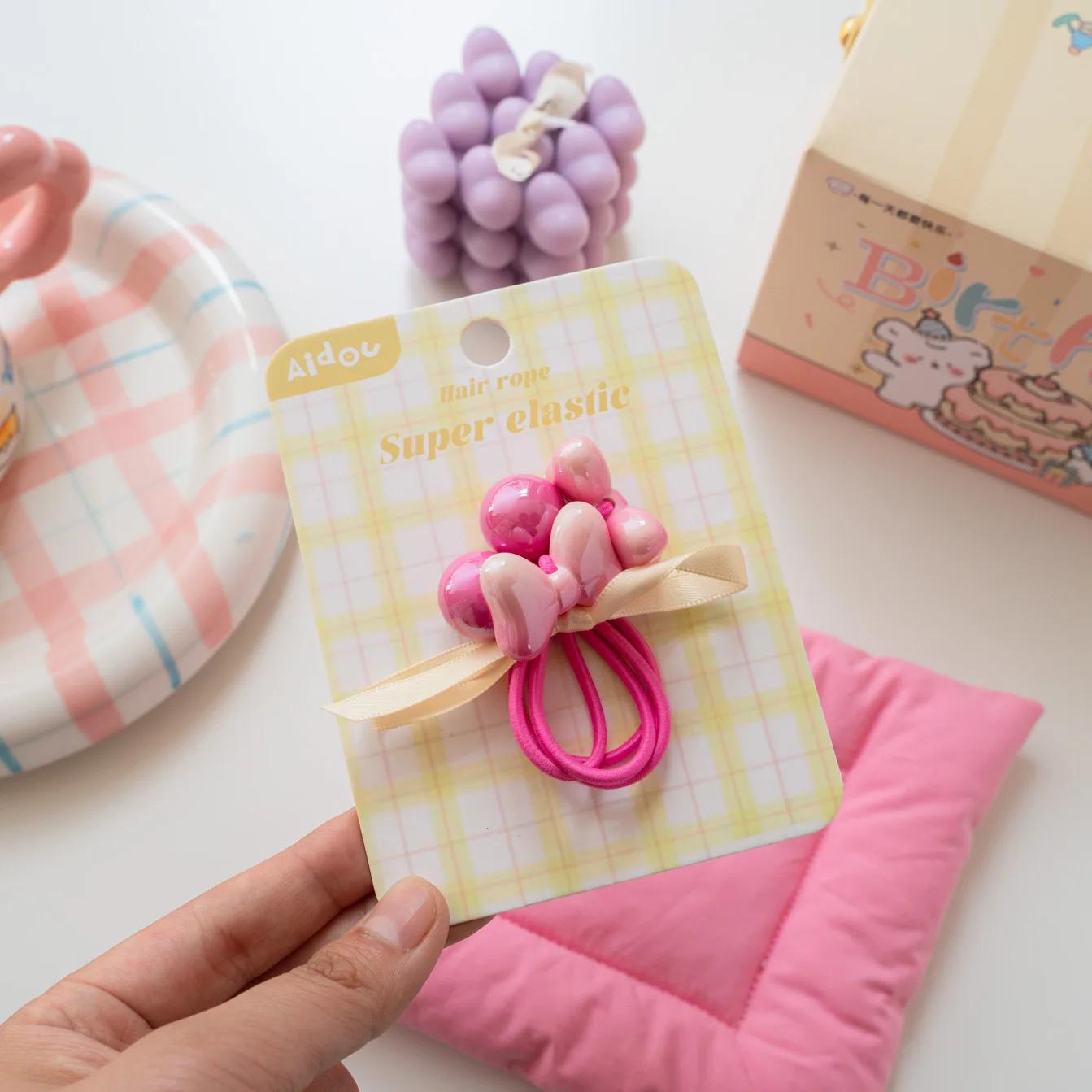 

Милые эластичные резинки для волос для девочек, градиентные резинки для волос с бантиками-бабочками, прекрасные держатели для хвостиков, детские цветочные аксессуары для волос