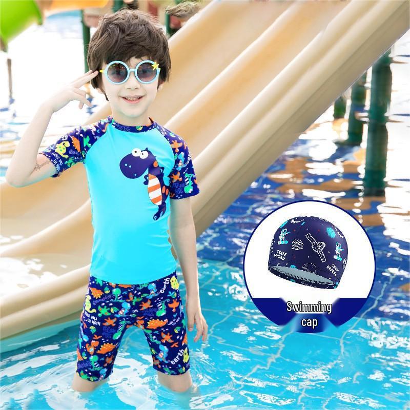 Boys' Cute & Fashionable Split Swimsuit Set for Children and Babies