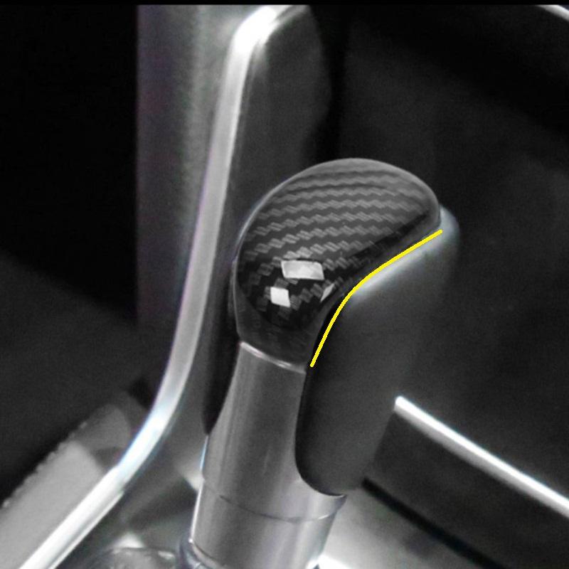 For Honda VEZEL/HR-V eHEV  ABS Carbon Fiber AT Gear Head Shift Knob Cover Trim Interior Car Gear Collars Styling Accessories